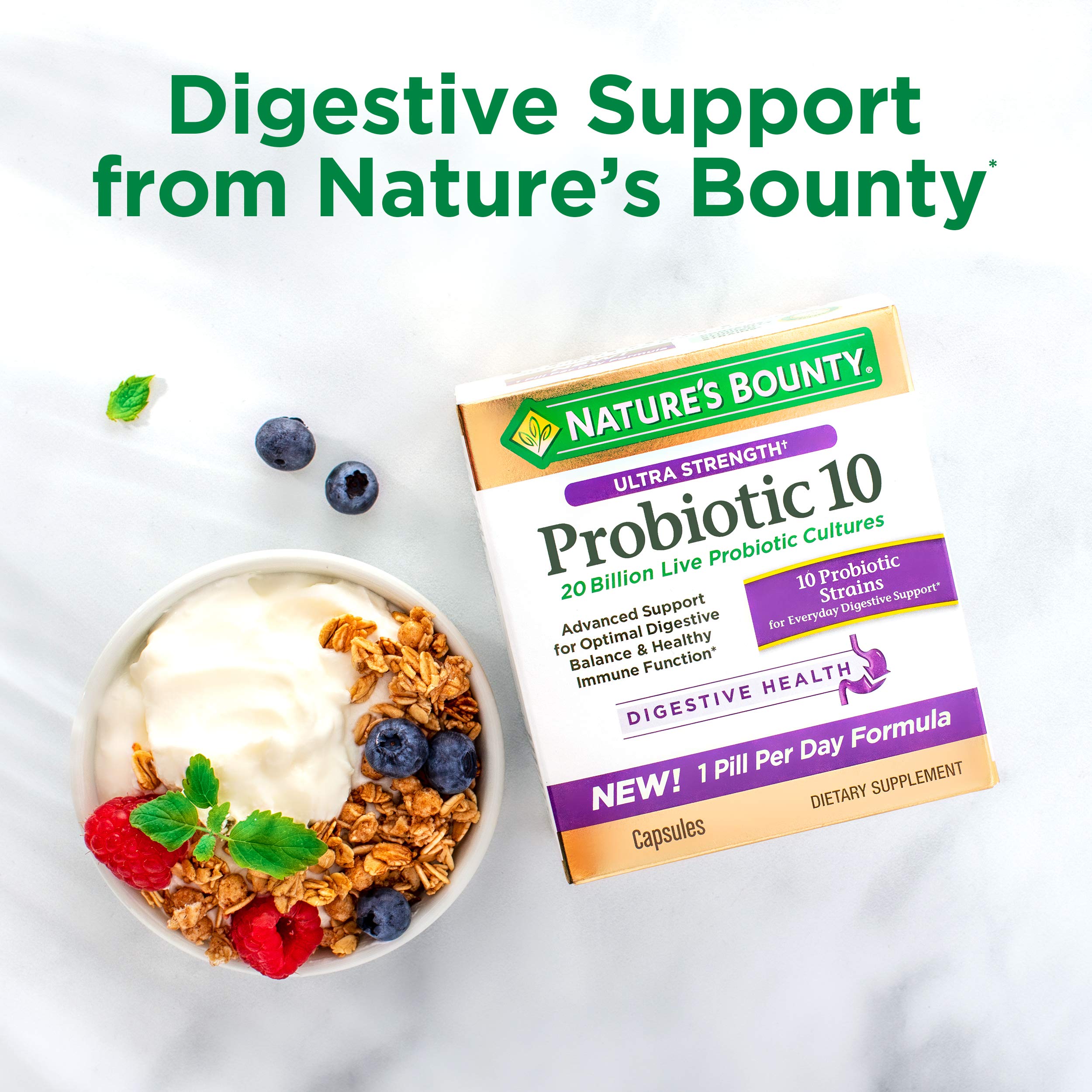 Acidophilus Probiotic by Nature's Bounty, Dietary Supplement, For Digestive Health, Twin Pack, 200 Tablets (7572874100974)